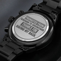 Groomsman Promoted From Wingman to Groomsman Men's Watch