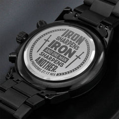 Iron Sharpens Iron - Proverbs 2717 - Men's Watch