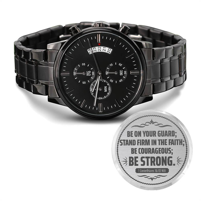 Be on Your Guard 1-Corinthians 1613 NIV - Men's Watch