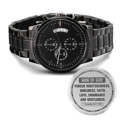 Man of God - 1 Timothy 611 Men's Watch Scriptural Gift