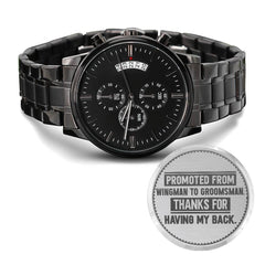 Groomsman Promoted From Wingman to Groomsman Men's Watch