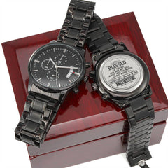 The Blessed Is the One Psalm 11-3 NIV - Men's Watch combines faith with sophisticated style. This elegant timepiece is a powerful reminder of spiritual strength.