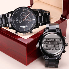 Groomsman Promoted From Wingman to Groomsman Men's Watch