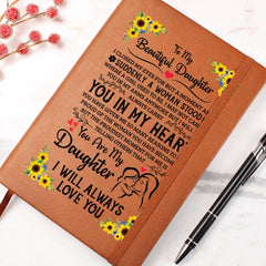 To My Daughter Proud - Leather Journal