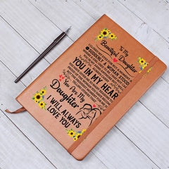 To My Daughter Proud - Leather Journal