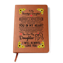 To My Daughter Proud - Leather Journal