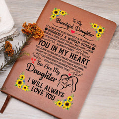 To My Daughter Proud - Leather Journal