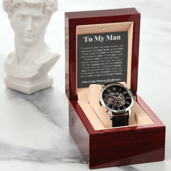 To My Man Life Love Best Friend - Luxury Openwork Watch