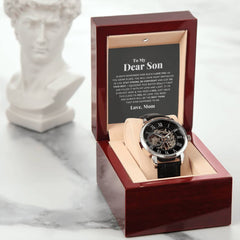 To My Dear Son Always Remember I Love You - Openwork Watch