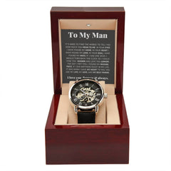 To My Man Life Love Best Friend - Luxury Openwork Watch