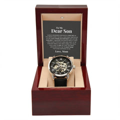 To My Dear Son Always Remember I Love You - Openwork Watch