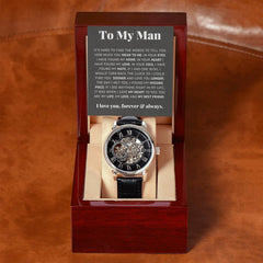 To My Man Life Love Best Friend - Luxury Openwork Watch