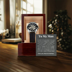 To My Man Life Love Best Friend - Luxury Openwork Watch
