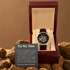 To My Man Life Love Best Friend - Luxury Openwork Watch