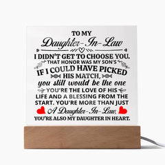 To My Daughter-in-Law Honor - Acrylic Square