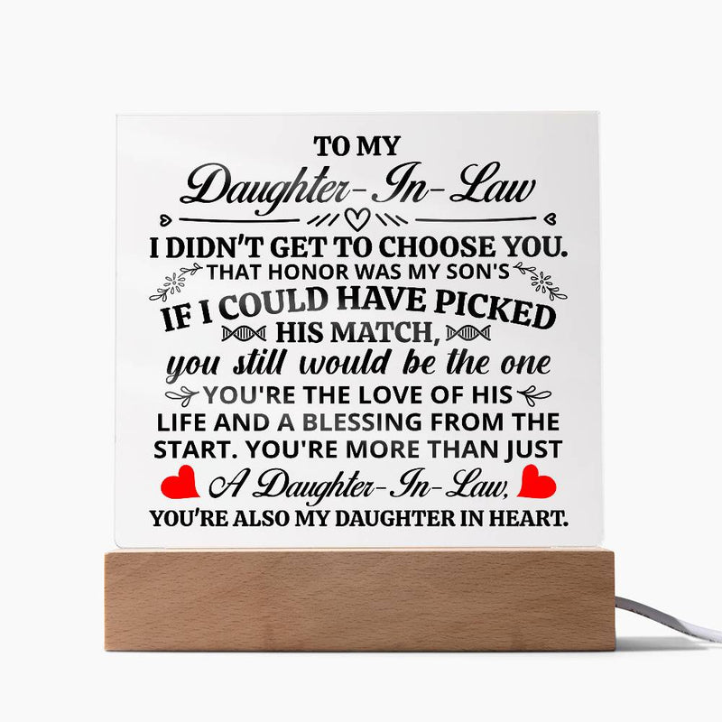 To My Daughter-in-Law Honor - Acrylic Square