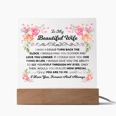 To My Beautiful Wife-Acrylic Square Gift Idea