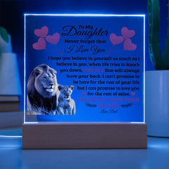 To My Daughter Old Lion - Acrylic Square
