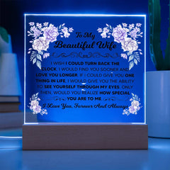 To My Beautiful Wife-Acrylic Square Gift Idea