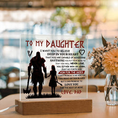 To My Daughter Skies - Acrylic Square Keepsake Art Piece