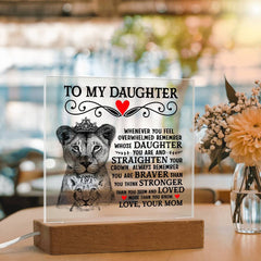 To My Daughter Lion Crown - Acrylic Square
