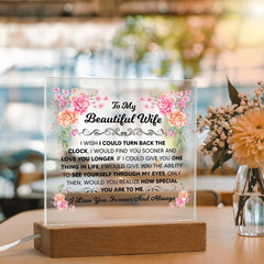 To My Beautiful Wife-Acrylic Square Gift Idea