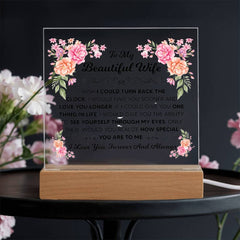 To My Beautiful Wife-Acrylic Square Gift Idea