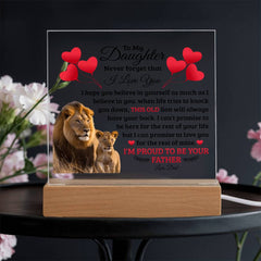 To My Daughter Old Lion - Acrylic Square