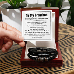 Love You Forever Believe Deep To My Grandson Bracelet