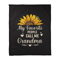 My Favorite People Call Me Grandma - Coral Fleece Blanket