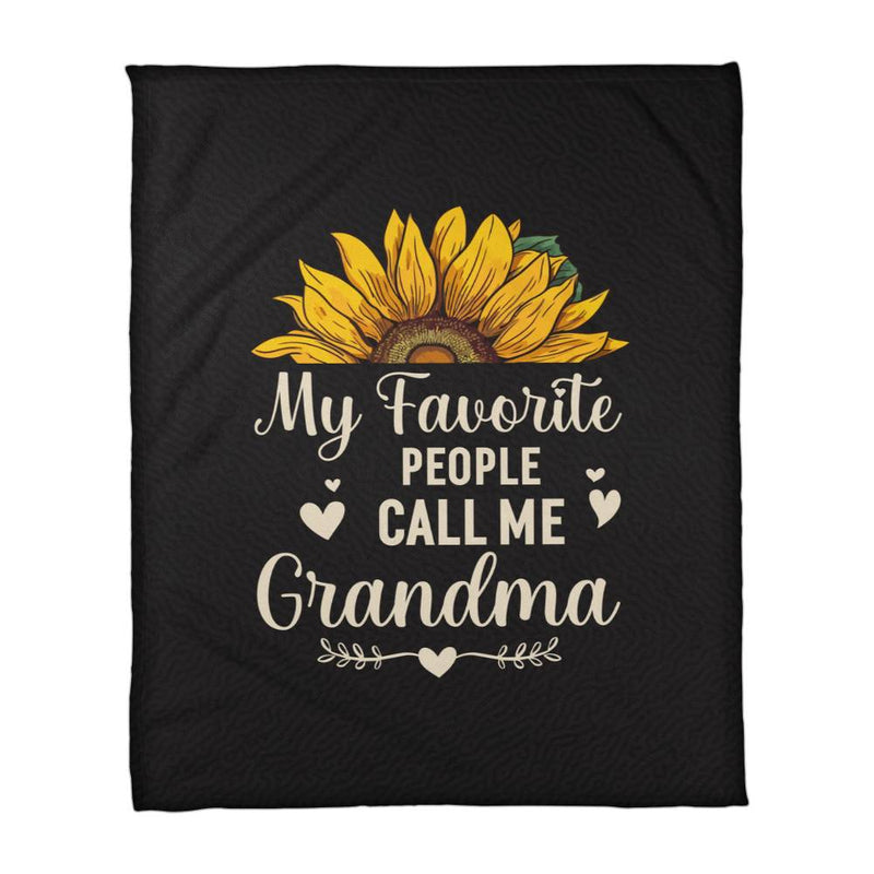 My Favorite People Call Me Grandma - Coral Fleece Blanket