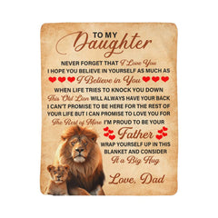 To My Daughter This Old Lion - Sherpa Fleece Blanket