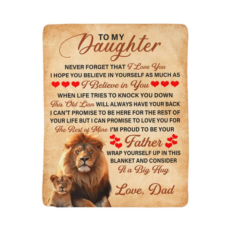To My Daughter This Old Lion - Sherpa Fleece Blanket