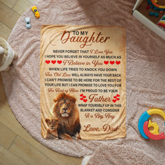 To My Daughter This Old Lion - Sherpa Fleece Blanket