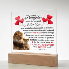 To My Daughter Old Lion - Acrylic Square