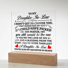 To My Daughter-in-Law Honor - Acrylic Square