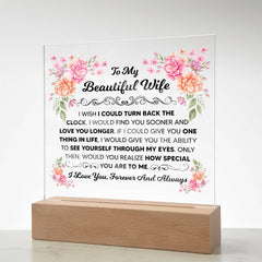 To My Beautiful Wife-Acrylic Square Gift Idea