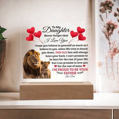 To My Daughter Old Lion - Acrylic Square