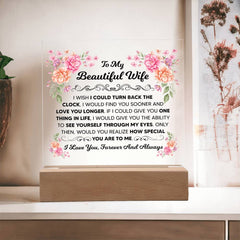 To My Beautiful Wife-Acrylic Square Gift Idea