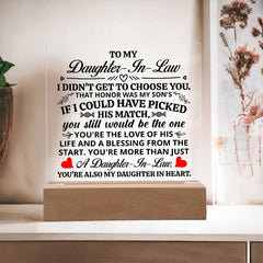 To My Daughter-in-Law Honor - Acrylic Square