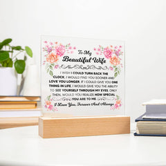 To My Beautiful Wife-Acrylic Square Gift Idea