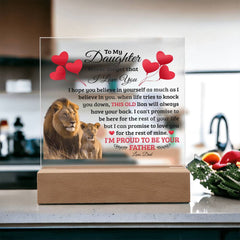 To My Daughter Old Lion - Acrylic Square