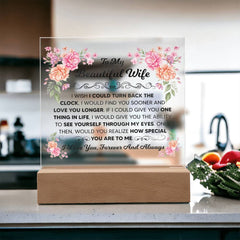 To My Beautiful Wife-Acrylic Square Gift Idea