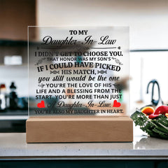 To My Daughter-in-Law Honor - Acrylic Square