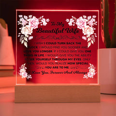To My Beautiful Wife-Acrylic Square Gift Idea
