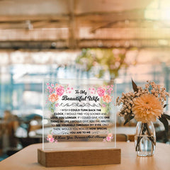 To My Beautiful Wife-Acrylic Square Gift Idea