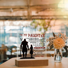 To My Daughter Skies - Acrylic Square Keepsake Art Piece