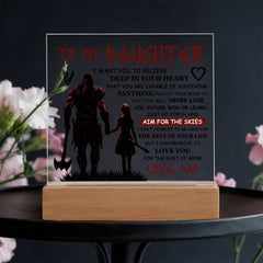 To My Daughter Skies - Acrylic Square Keepsake Art Piece